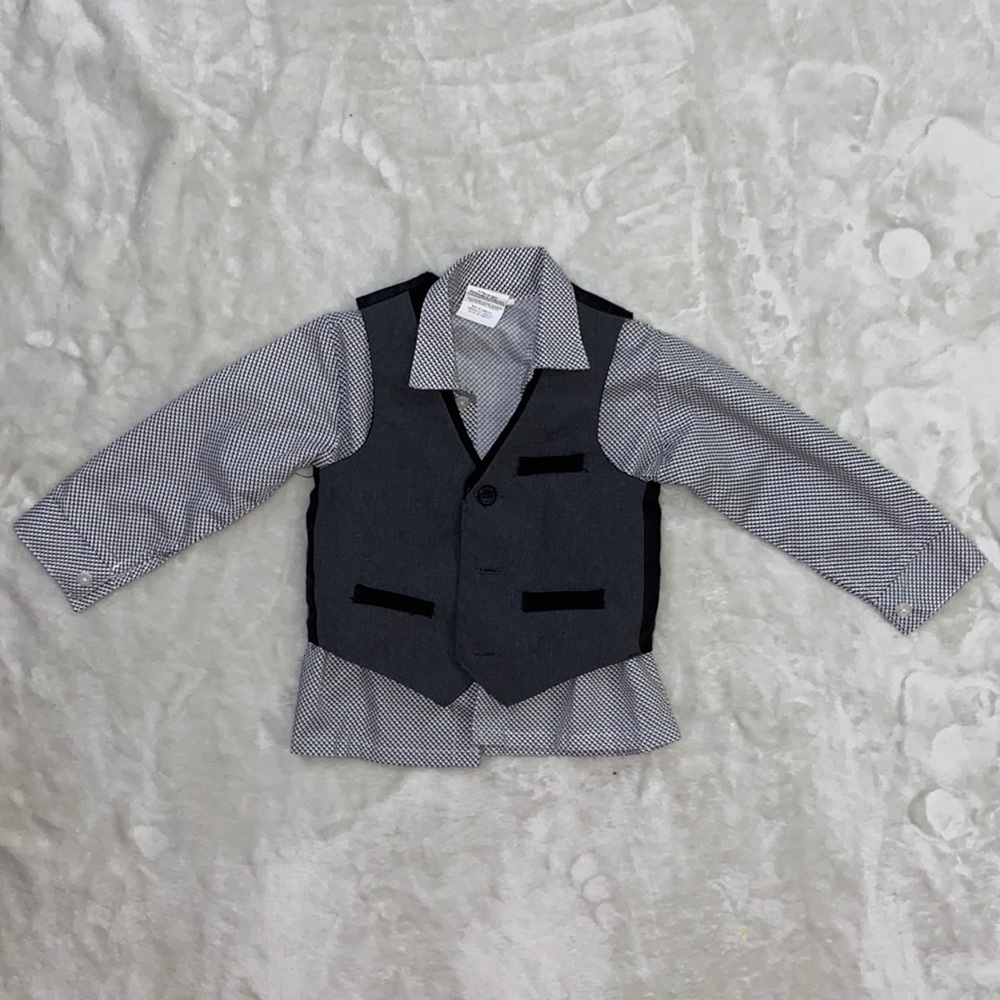 Van Heusen toddler dress shirt & vest